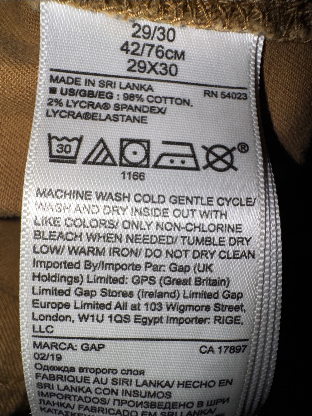 Gap Men's Brown Chino Pants - Tailored Straight Fit - Picture 5 of 11